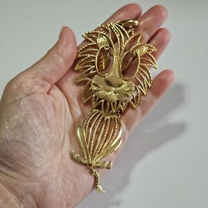 *Sale* Vintage Alan Articulated Gold Tone Lion Pendant